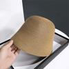 Foldable Straw Hat Breathable Bucket Hat Fashionable Bell-shaped Hat  for Travel