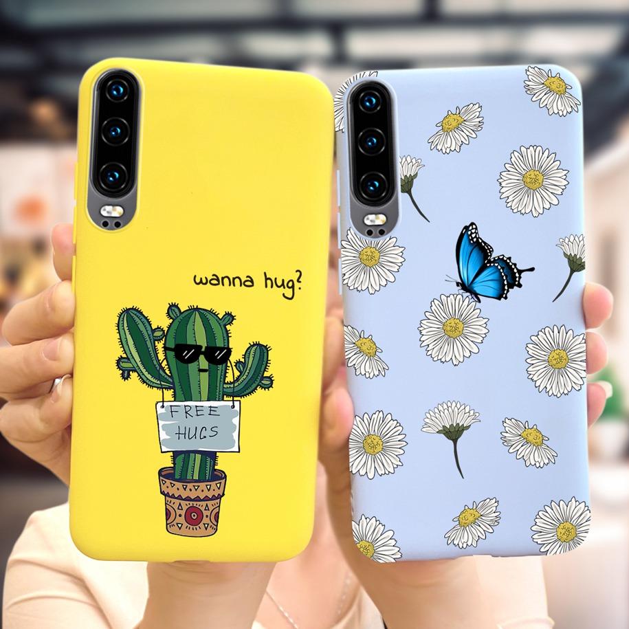 P30 Lite Case Fashion Flower Pattern Phone Case For Huawei P30 P 30 P30Lite 2020 MAR-LX1M Shockproof Bumper Soft TPU Funda Coque