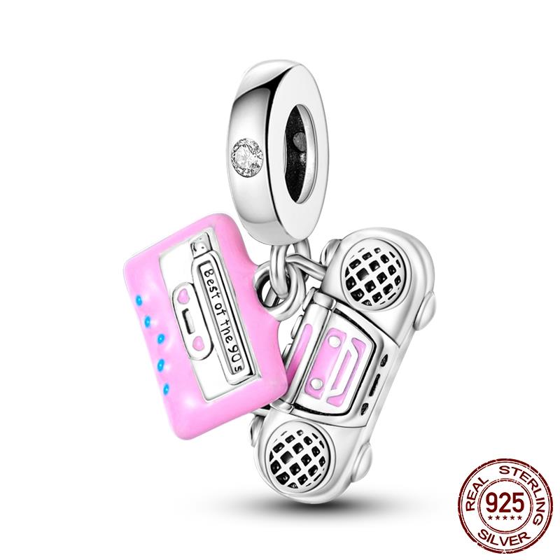 Original Design Kopfhörer Anhänger Kupfer Charm Perlen Passen Original Marken Armband Frauen DIY Schmuck Geschenk Herstellung