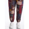 Herren Boho Ethno-Print Leinenhose Baumwolle Sommer Lässig Kordelzug Outdoor Sporthose Laufhose Jogginghose Trainingsanzughose