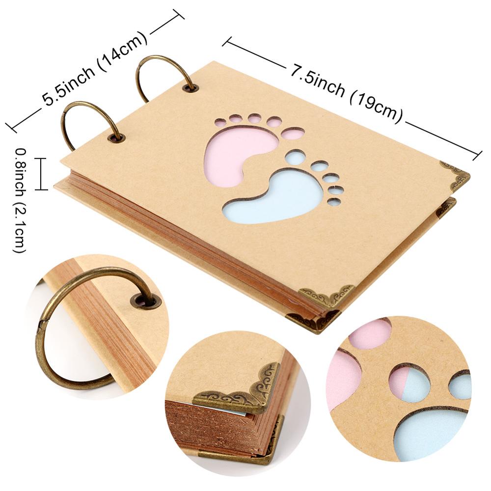 Baby Guest Book Signature Elephant Design Kraft Paper Guestbook Advice Cards Birthday Party Decoration Children DIY Photo