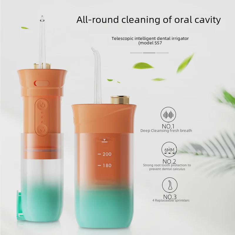 

Portable Electric Retractable Water Flosser - One-Piece Dental Irrigator