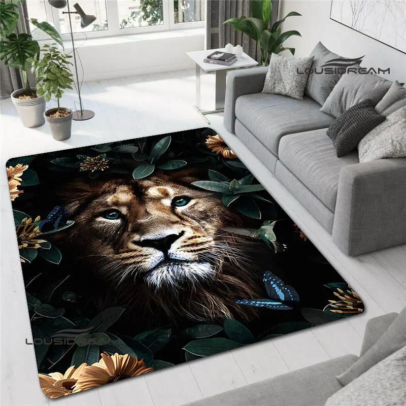 3D Lion Printed Carpet non-slip Carpet kitchen mats for floor decoracion anime rug Fashion yoga mat bedroom decor birthday gift
