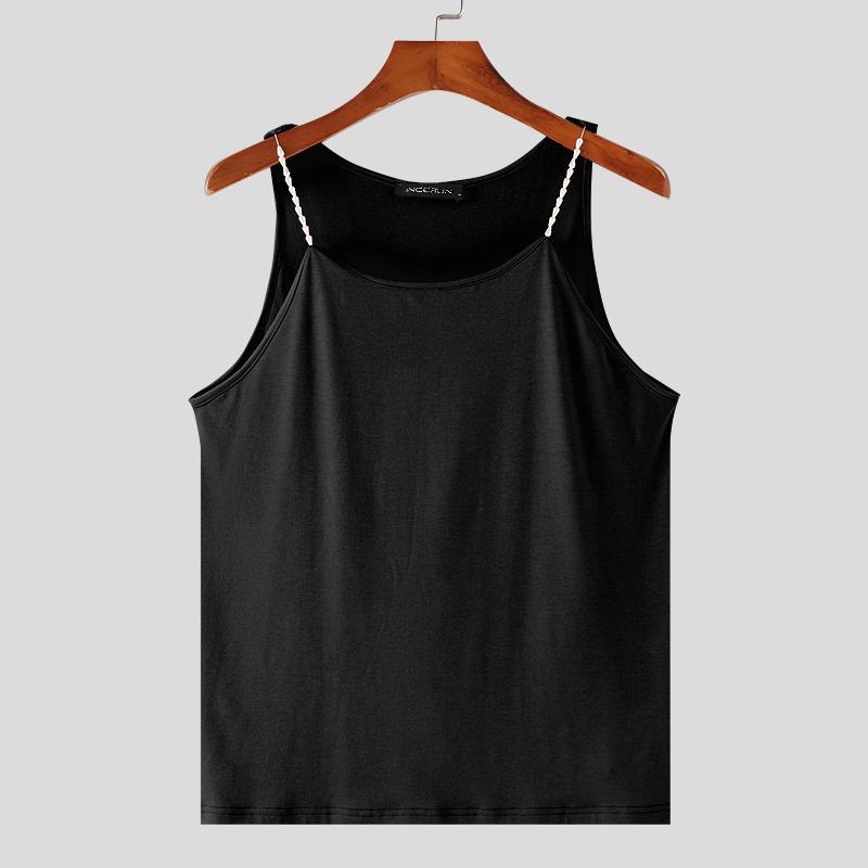 INCERUN Καλοκαιρινό ανδρικό αμάνικο λουράκι φανελάκι πάρτι κλαμπ