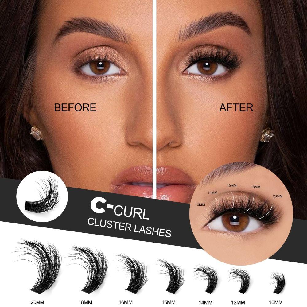 Natural Look 3D Faux Mink Lash Wispy Style DIY Lash Extension Kit  Makeup Enhancement