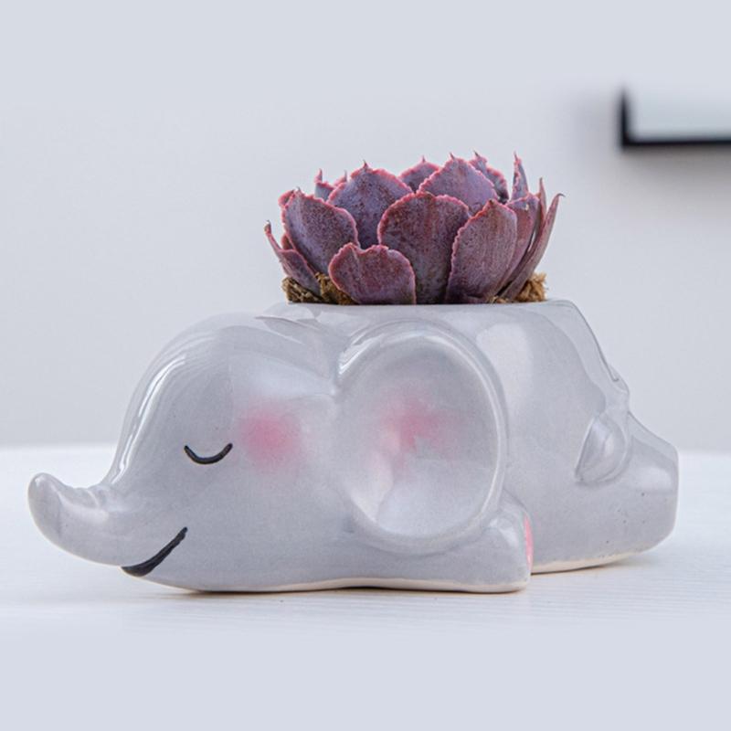 Gardening Pots Mold Succulent Plant Pots Mould Animal Shape Silicone Concrete Casting Mold for Epoxy Resin and Pen Holder