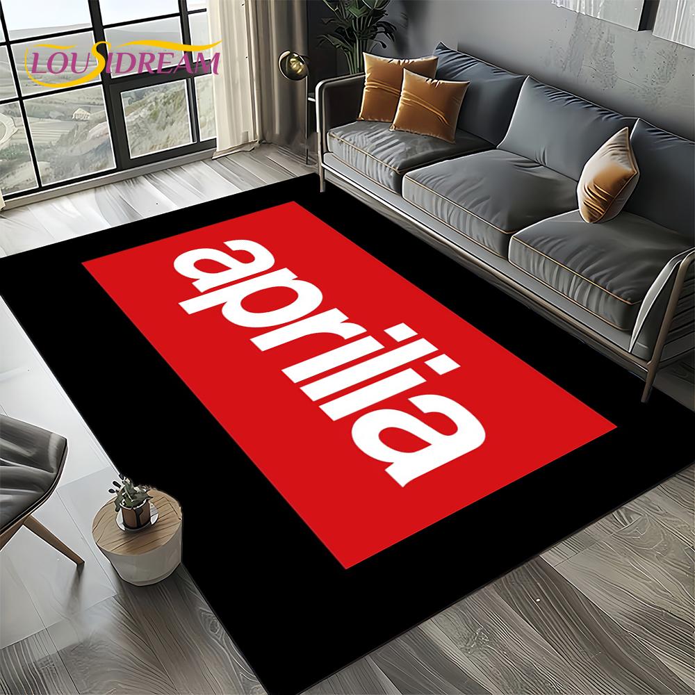 2025  Aprilia Racing Car Logo Motorcycle Carpet Rug for Bedroom Living Room Home Sofa Decoration,kids Play Decor Floor Mat Gift