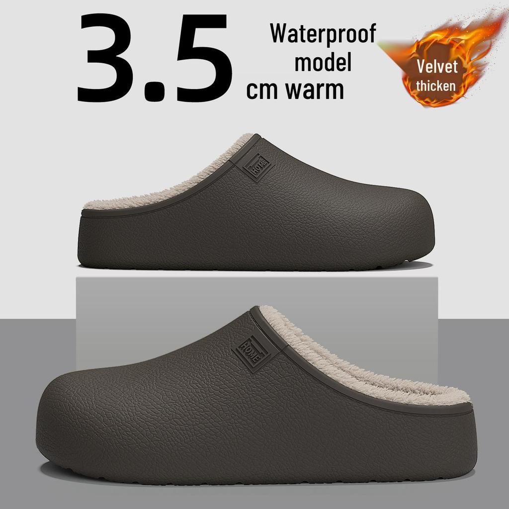 Eva Wasserdichte Baumwollpantoffeln - Winter Indoor Warm Plüsch für Damen & Herren