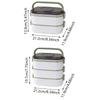 Office Ready Stainless Steel Lunch Box Large Capacity Lunch Container Set with Accessories for Work and School Meals