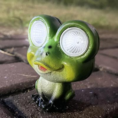 Luzes LED movidas a energia solar Jardim Pássaro Rã Animal Lâmpadas de Gramado Ornamento Lâmpada à Prova d'água Resina Estatuetas Luzes Lâmpadas Solares Externas