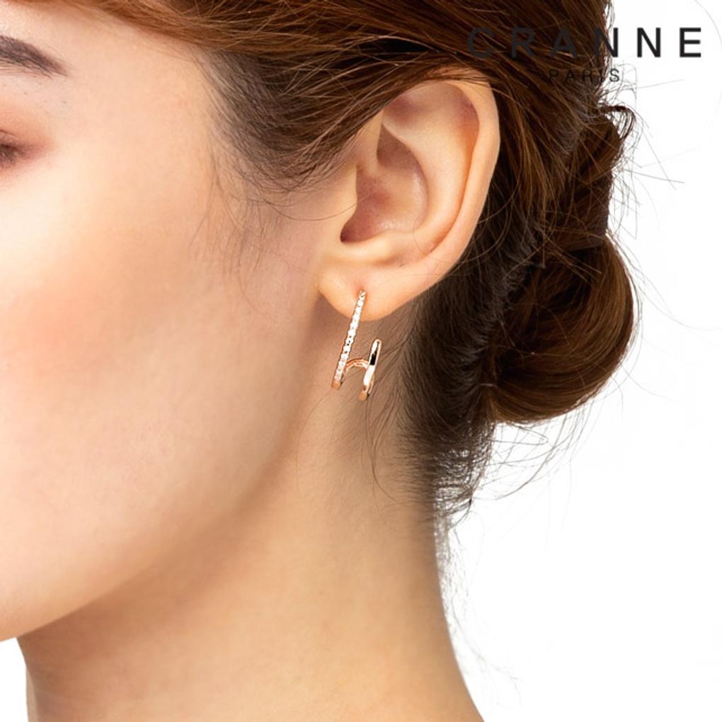 14K Line Ring Earrings (Gold Filled) C24EGF093