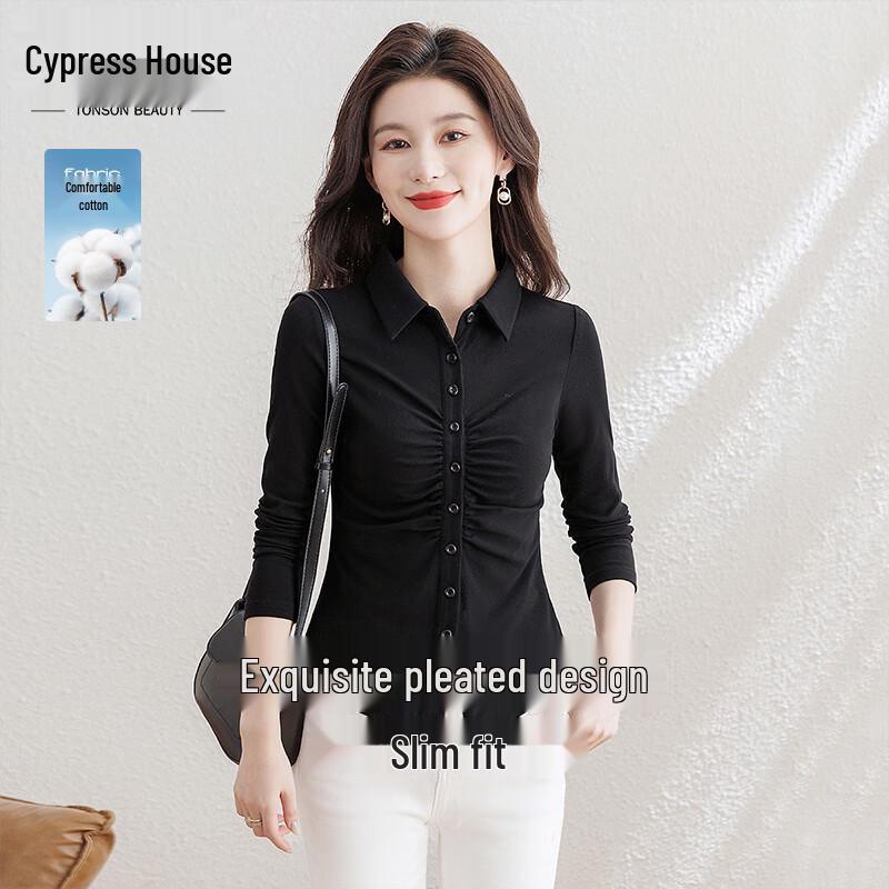 Silkbay Women s Slim-Fit Lapel Long Sleeve Button-Up Shirt 2XL