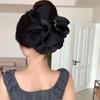 Soft Pleated Chiffon Flower Banana Hair Clips Anti Slip Elegant Barrettes Women Daily Wedding Party Hair Accessories