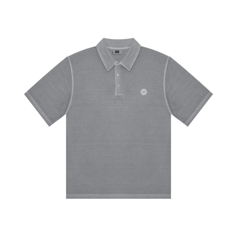 Ipiti Sel Pigment Sun Logo Polo Tee (L/Grey)