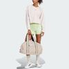 Adidas Solid Color Logo Graphic Loose Breathable Short Sleeve Round Neck Long Sleeve Raglan T-Shirt Women Tops Light-Gray IT9199