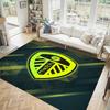 Leeds United Design Kristall Samt Teppich Gemütlich Nicht?Rutschfester Teppich mit Aufdruck für Schlafzimmer Wohnzimmer Eingang