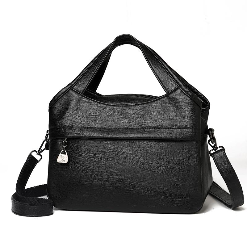 Fashion Vintage Leather Shoulder Bag for Women Multi Compartment Handbag Retro Shoulder Bag Perfect for Shopping Daily Life and Weekend Outings