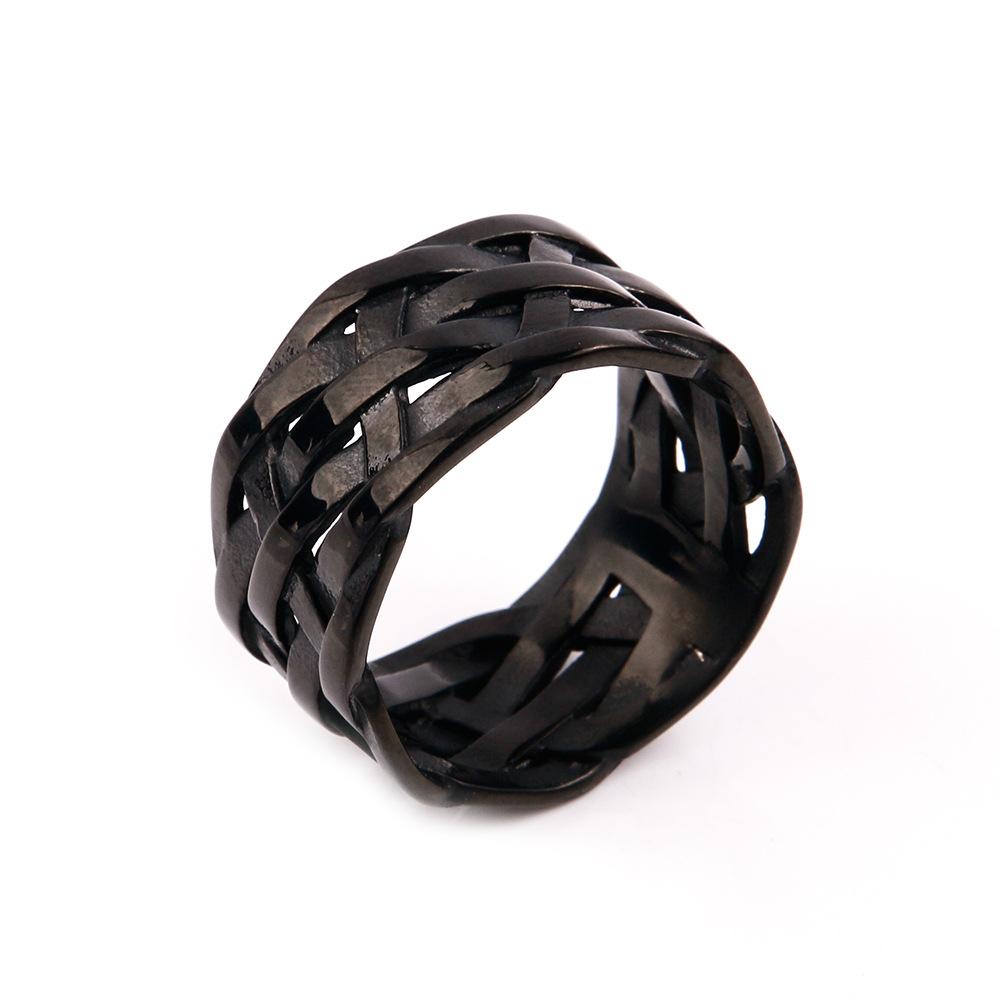 Vintage Weave Viking Symbole Edelstahl Mann Frau Ringe Einfach für Mädchen Freund Schmuck Gothic Paar Fingerringe