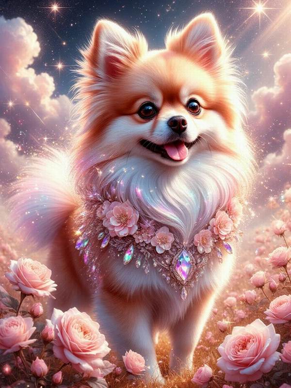 Cute Dog Flower Diamond Painting New Collection 2026 Pet Animals Diy Full Square Round Drill Rhinestone Embroidery Mosaic Cross Stitch Kits