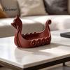 Dragon Boat Ornaments 3D Printed Figurine, Nordic Style Viking Ship Ornament, Creative Small Accessory Organizer Desktop Storage Tray, Decorative