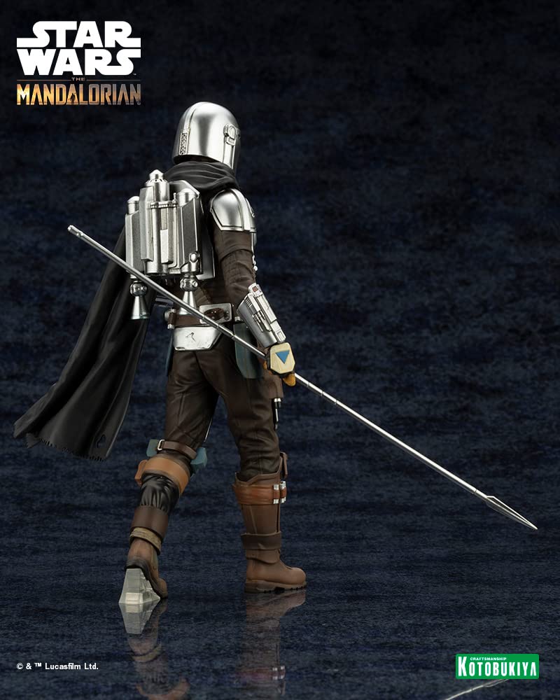 Mandalorian Grogu med Beskar Staff-skala PVC-malt enkel monteringsfigur ARTFX+ & 1/10