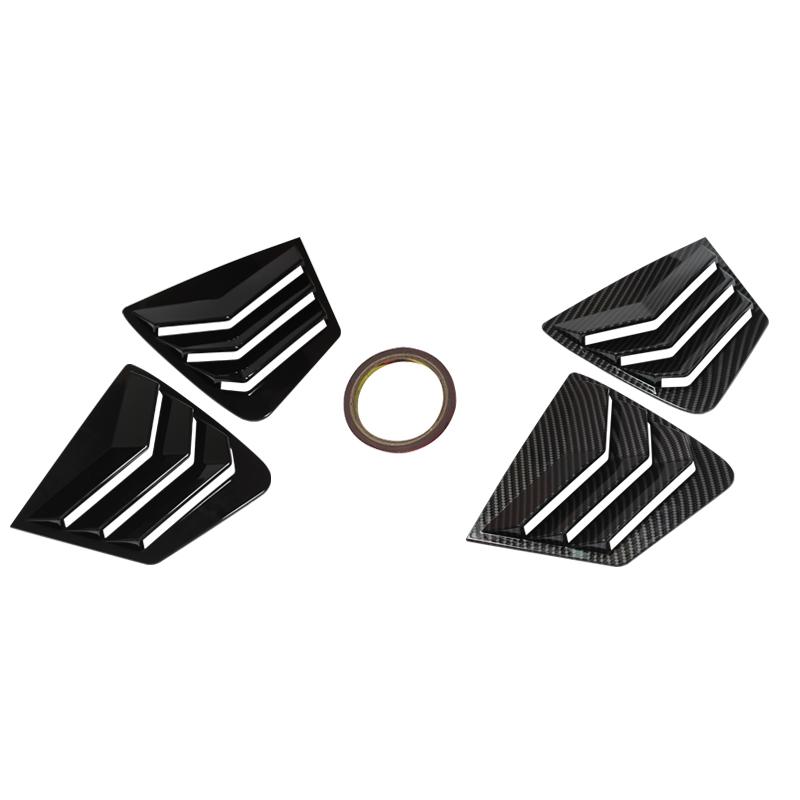 1 Pair Window Shutter For Honda Civic 9th 2011-2015 Car Front Triangle Window Louver Shutter Blind Shade Cover Trim Sticker Vent