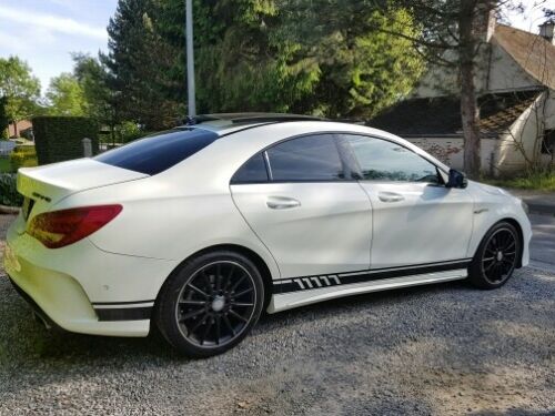 Edition1 Auto Car Side Stripe Skirt Decals Sticker For Mercedes Benz CLA 45 AMG