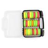 24Pcs Light Weight Fishing Rig Spools Foam Board Fishing Line Storage Holder Winding Board with Storage Box