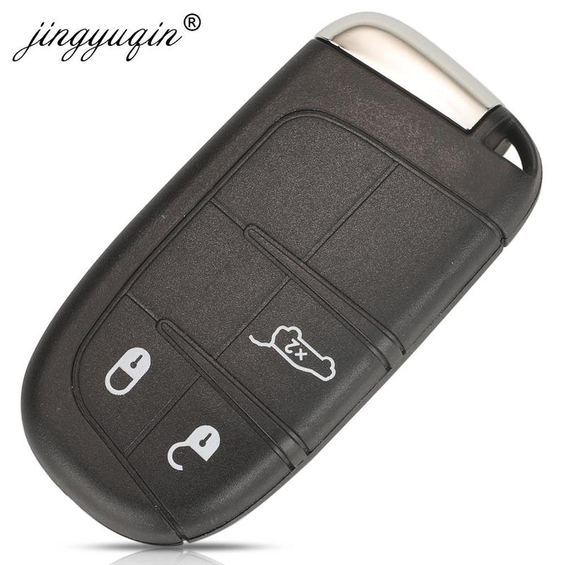 Jingyuqin 10pcs SIP22 2/3/4/5 Button Remote Car Key Shell for Jeep Renegade Compass Auto SUV Smart Keyless Entry Fob Case NoLogo