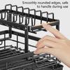 Spacious Double Deck Dish Drainer With Rustproof Finish And Firm Basel Dish Drying Rack For Safe Drying Of Tableware