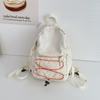 Schoolbag College Style Leisure School Bag Travel Lightweight Backpack Trend Drawstring Small Fresh Large Capacity Student School Bag