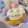 Soft Squishy Toy Squeeze Design Mochi Squishy Toy Cute Cartoon Egg Tart Toy  For Stress Relief