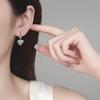 Sterling Heart Stud Earrings With Full Moissanite Ocean Design Women Sweet Chic Style 2025