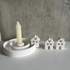 DIY Concrete Love House Candle Holder Mold Handmade House Candlestick Silicone Molds Plaster Resin Making Home Crafts Decor