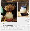 Coarse Pottery Ceramic Vase for Dried Flowers - Small Fresh Home Decor for Living Room, Dining Table, or Hydroponic Use