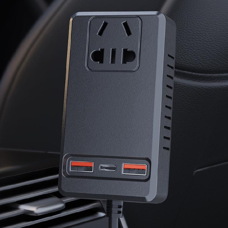 Multiple Device Car Inverter Power Adapter 150W 4 USB Ports Fast Charging Automotive Voltage Detection For Phones Laptop