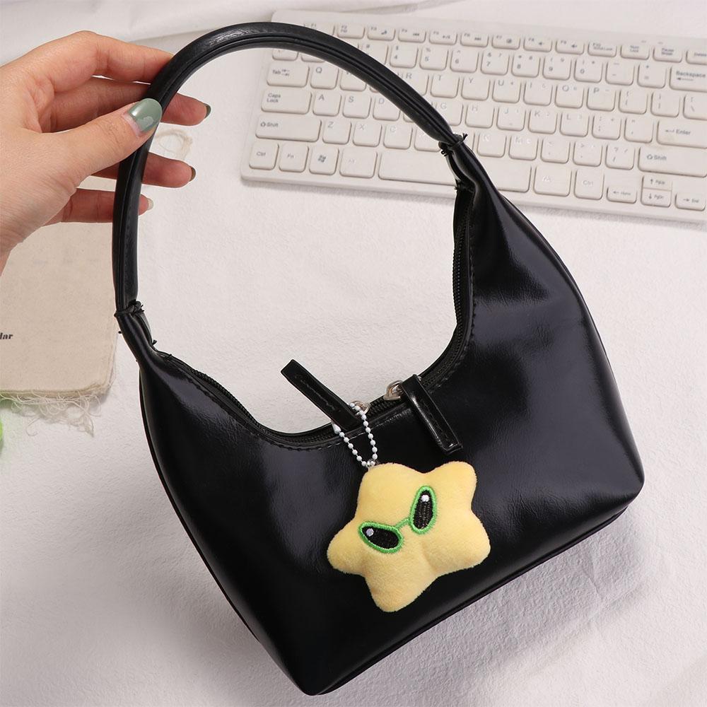 Cute Star Mobile Phone Rope Soft Alien Cat Keychain Plush Backpack Pendant  Accessories Gifts