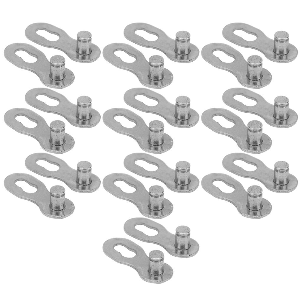 10 perechi cataramă lanț bicicletă de munte cu 11 viteze, eliberare rapidă, conector blocare argintiu