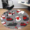 1pc Christmas Cats Office Round Area Rug, Under Office Chairs Bedroom Living Room Home Decor, Room Deco, Available in Various Sizes