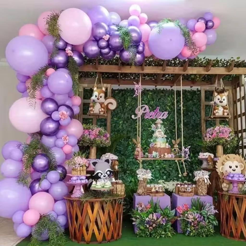 10inch Pink and Purple Latex Balloon Set, Suitable for Weddings, Birthdays, Themed Parties,pre Wedding Parties,family Gatherings