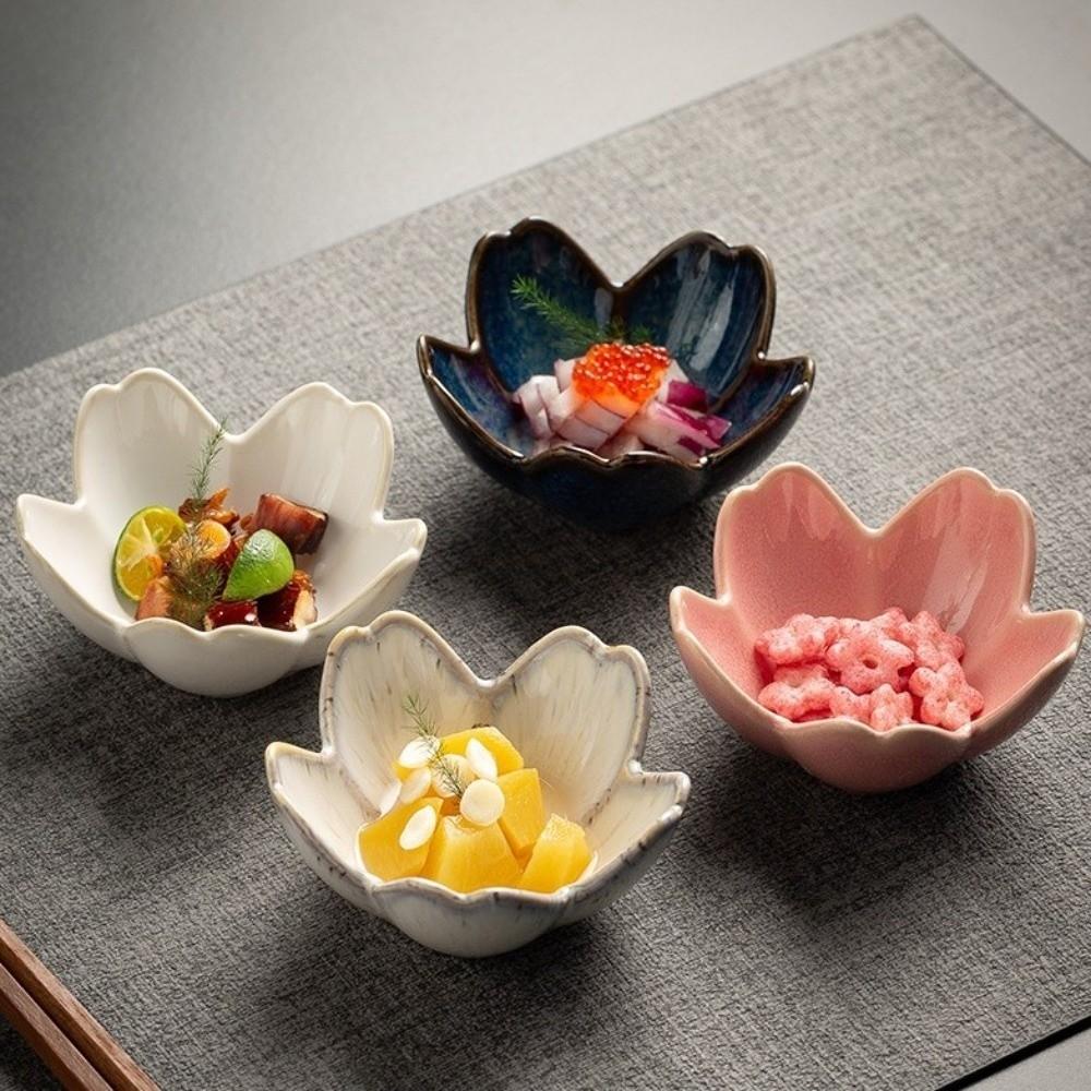Retro Ceramic Dipping Dish Exquisite Mini Hot Pot Dipping Sauce Dish Decorative Cute Vinegar Dish