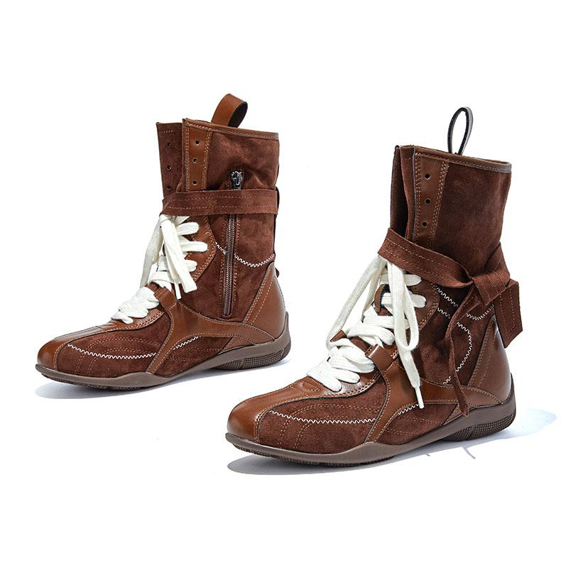 Mode 2025: Neue Damen-Ankle-Boots und kurze Stiefel mit runder Zehenpartie, rutschfest, für optimale Bewegungsfreiheit, auch in großen Größen erhältlich, ideal für Outdoor-Aktivitäten und Boxen.