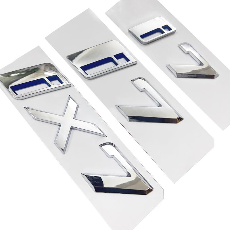 Car Stickers ABS 3D Letters Rear Trunk Emblem Logo for BMW iX i3 i4 i7 iX3 iX4 iX7 Matte Silver Accessories tv2