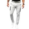 Herren Einfarbige Slim Fit Freizeithosen, 100% Baumwolle Reißverschlusstaschen, Ganzjahres Kordelzug Taille Verjüngte Jogginghosen für den grenzüberschreitenden Handel