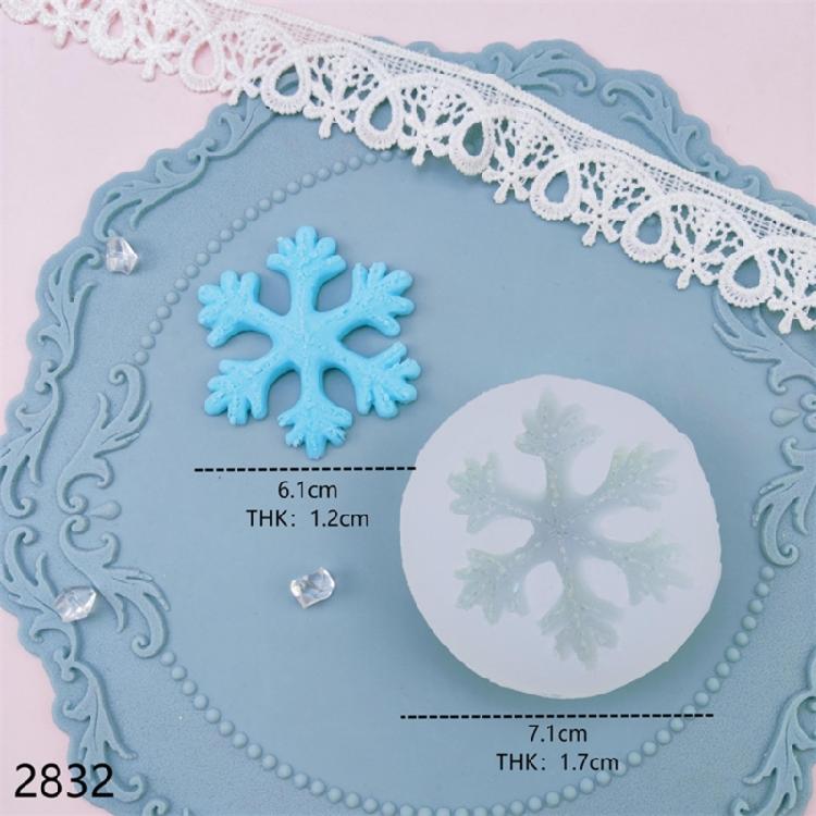 Weihnachts-Schneeflocken-Kuchenform Spülmaschinenfest Silikonmaterialien Form Für Backen Basteln Und Festival-Dessert