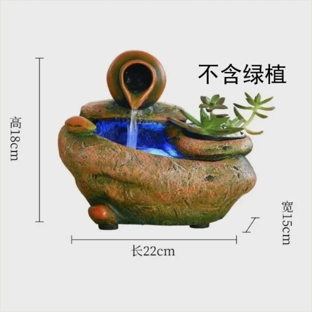Rășină Rockery Cascadă Fântână Interior Masă Zen Grădină Fântână Meditație Decor Apă Caracteristică Creative Meșteșug Cascadă