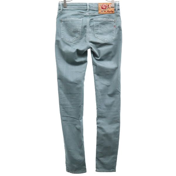 REPLAY One point logo embroidery Skinny denim pants W25 Blue jeans Women Used