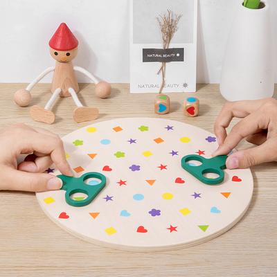 Gioco da Tavolo Abbinamento Montessori Colori e Forme Puzzle Giocattolo per l'Apprendimento Concentrazione con Dadi Gioco da Tavolo Educativo Interattivo