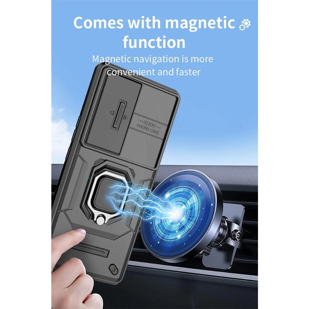 Armor Shockproof Case for Vivo V30 Pro Protective Cover Ring Magnetic Car Holder Business Full Protection Cover