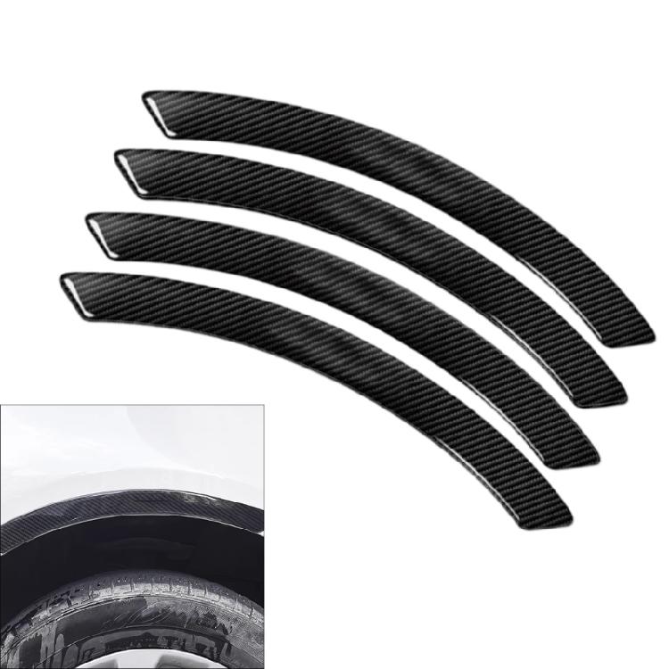 Pack of 4 Wheel Eyebrow Accent Trim Set for DIY Car Detail Carbon Look PVC Edge Cover, 15.16 X 1.18 In Self Adhesive Exterior Use Pack